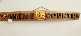 Wood Sign Wine Stave says &quot;I  Love Wine Country&quot;, Letters Heart Cut from Stave - £47.45 GBP