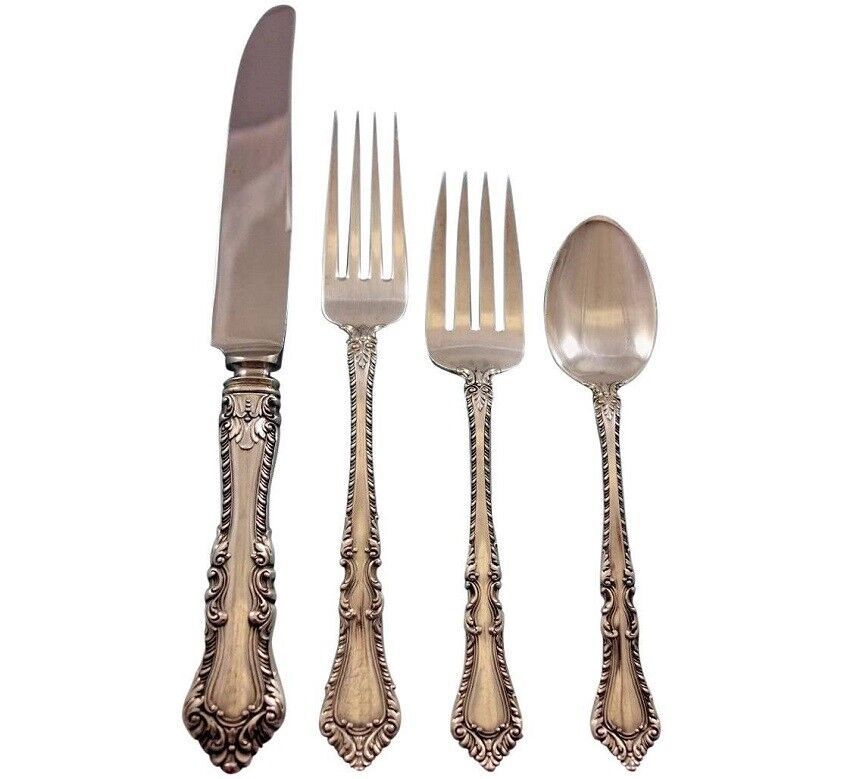 Foxhall by Watson Sterling Silver Flatware Set Service 24 pieces - £1,124.92 GBP
