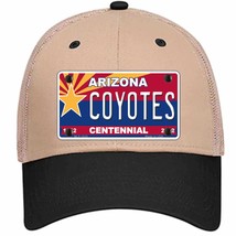 Arizona Centennial Coyotes Novelty Khaki Mesh License Plate Hat - £22.80 GBP