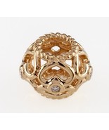 Pandora 14k Yellow Gold Diamond Openwork Charm Retired! 750466D - £265.66 GBP