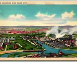 Ford Industries River Rouge Michigan MI UNP Unused Linen Postcard H13 - $6.88