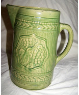 Green Unmarked McCoy Grape Decorated Crock Pitcher - $41.12 CAD
