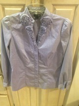EAST 5th WOMENS PURPLE LONGSLEEVE TOP with ACCENT - SIZE SMALL - FREE SH... - $27.49