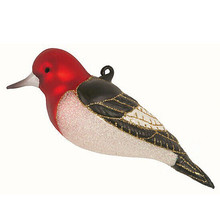 Red Headed Woodpecker Bird Christmas Ornament - $16.95