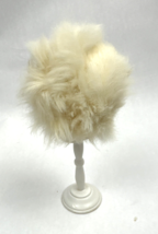 Vintage Vogue Ginny Doll Fur Hat White 8&quot; Ginger Muffie - $25.00