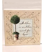 Vintage Tile Trivet Mother Another Word for Love Topiary DIY UpCycle Art... - $18.00