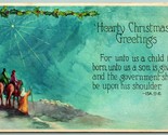 Three Kings North Star Isaiah 9:6 Passage Christmas Greetings UNP DB Pos... - £5.39 GBP