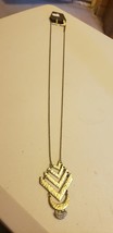 Paparazzi Long Necklace &amp; Earring set (new) #882 BRASS ARROWS - £5.96 GBP