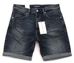 Calvin Klein Jeans Faded Black Denim Stretch Cotton Shorts Men&#39;s Size 32... - $99.99