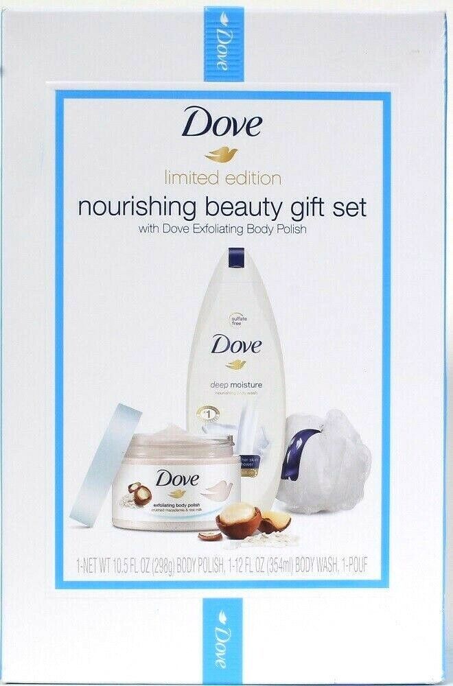 Dove Limited Edition Nourishing Beauty Exfoliating Body Polish 3 Piece Gift Set - $30.99