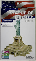 Statue Of Liberty 3-D Model 22 Pieces 6.5&quot; x 7.1&quot; x 8.3&quot; Hedstrom - £11.58 GBP