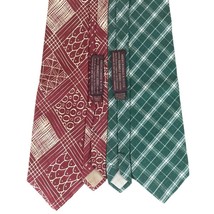 Tie Lot Mens Vintage USA Necktie Neck Ties Silk Cotton Abercrombie Fitch Casual - £14.07 GBP