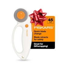 Fiskars 45mm Quick Change Rotary Cutter for Fabric - Steel Rotary Cutter... - £22.79 GBP