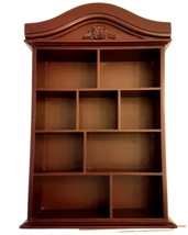 Solid Wood Curio Shelf Free Standing Display Rack Collectible Home Decor 12&quot;x18&quot; - £63.45 GBP