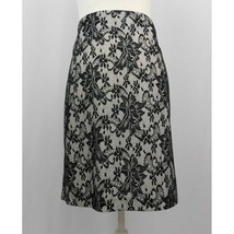 New Kelly &amp; Diane Womens Skirt Size 12 Black White Lace Gold Zipper - £15.52 GBP