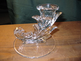 Vintage Fostoria Baroque Glass Single Lite Candle Holder - $25.00