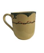 Lenox Tan Coffee Mug Green Scroll Border Ribbon Pattern Dishwasher Safe ... - $13.50