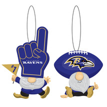 Baltimore Ravens Ornament Gnome Fan 2 Pack - $688.92 MXN