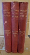 Nations of the World 1898 John Richard Green ENGLAND Volumes 1, 3 &amp; 4  - £28.78 GBP