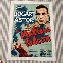 The Maltese Falcon Humphrey Bogart Wesco-Reltex MOVIE POSTER 1982 Fabric... - $32.48 CAD