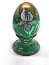 Vintage FENTON Hand Painted &amp; SIGNED Glass Egg Paperweight Decor Piece #... - $60.48