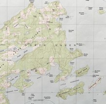 Map North Haven East Maine 1982 Topographic Geo Survey 1:24000 27x22&quot; #2... - £35.40 GBP
