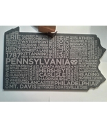 Cheese/Butter Board -Shaped like the State of PA-Top Shelf Living-Slate - £25.96 GBP