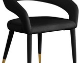 Meridian Furniture Destiny Collection Modern | Contemporary Velvet, Black - $287.96