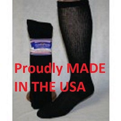 12 Pair of Black Over The Calf Diabetic Socks Size 13-15 Over Diabetic Socks - $30.64