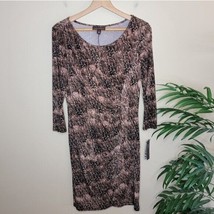 NWT Dana Buchman | Snakeskin Print Dress with Side Ruching, size small - £19.27 GBP