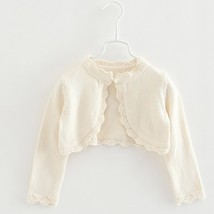 Girls Knit cardigan  Girl Bolero Wedding Birthday Party Jacket  Crochet Cardigan - £58.42 GBP