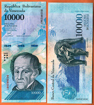 VENEZUELA  2017  UNC 10.000 Bolivares  Banknote Paper Money Bill P- 98b - £0.78 GBP