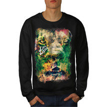 Wellcoda Lion Zion Cat Face Iron Mens Sweatshirt - $34.80+