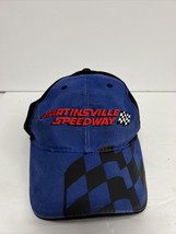 Nascar Hat Cap Strap Back Blue Black Martinsville Motor Speedway Racing ... - £7.10 GBP