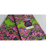 Lemon Green &amp; Pink African Fabric Ankara Polyester Prints 1. By The Yard - £6.81 GBP