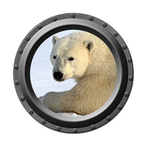 Polar Bear Design 1 - Porthole Wall Decal - £11.18 GBP