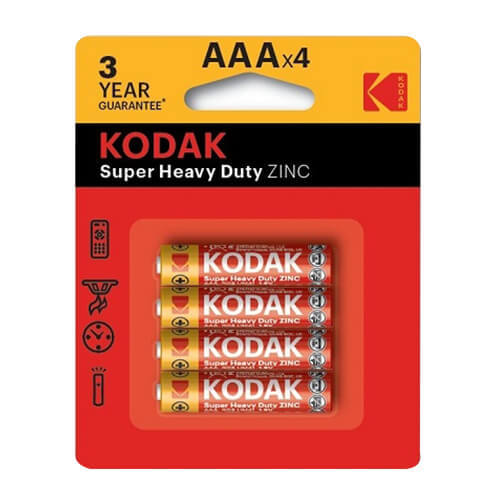 Kodak Super Heavy-duty Batteries (AAA) - 4pk