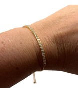 Anna Zuckerman Luxury Diamond-Coated CZ Bolo Bracelet Yellow Gold 925 Si... - $40.55 CAD