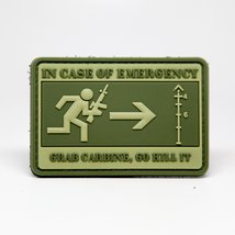 NEO Tactical Gear in CASE of Emergency Grab Carbine GO Kill IT PVC Morale Patch, - £10.19 GBP