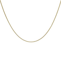 Box Link Chain Necklace Yellow Gold Over Silver 18&quot; - £15.47 GBP