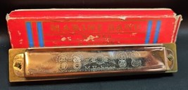 Vintage M Hohner Marine Band No 365 Harmonica Made In Germany 14 Hole Key Of C - £27.09 GBP