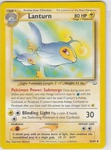 M) Pokemon Nintendo GAMEFREAK Collector Trading Card Lanturn 32/64 80HP - $1.97