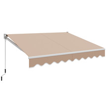 Costway 8&#39; 6.5&#39; Retractable Awning Aluminum Patio Sun Shade Awning Cover - £180.91 GBP