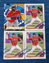 Lot 2021 Topps Update Series #US65 Andres Gimenez RC &amp; Fire #55 Rookie Card - £1.12 GBP