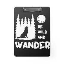 Personalized Clipboard with Wolf Howling at Moon Design - for Adults or ... - $48.41