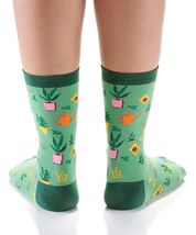 Women's Premium Crew Socks Yo Sox Gardner Fits Size 6 to 10 Cotton Blend Green image 3