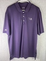Adidas Purple Short Sleeve Polo Men&#39;s XL Champions Run Golf Shirt - £16.15 GBP