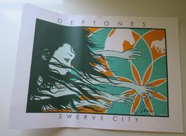 DEFTONES Swerve City Poster Signed by Chino Moreno &amp; Jermaine Rogers 167... - $445.49