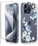BRAND NEW Gviewin Iphone 15 Pro Case 6.1 Inch Screen (Rosa/Chinensis/Blue) - $19.42 CAD