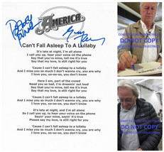 Dewey &amp; Gerry signed America Can&#39;t Fall Asleep To A Lullabye Lyrics sheet Proof - £194.75 GBP